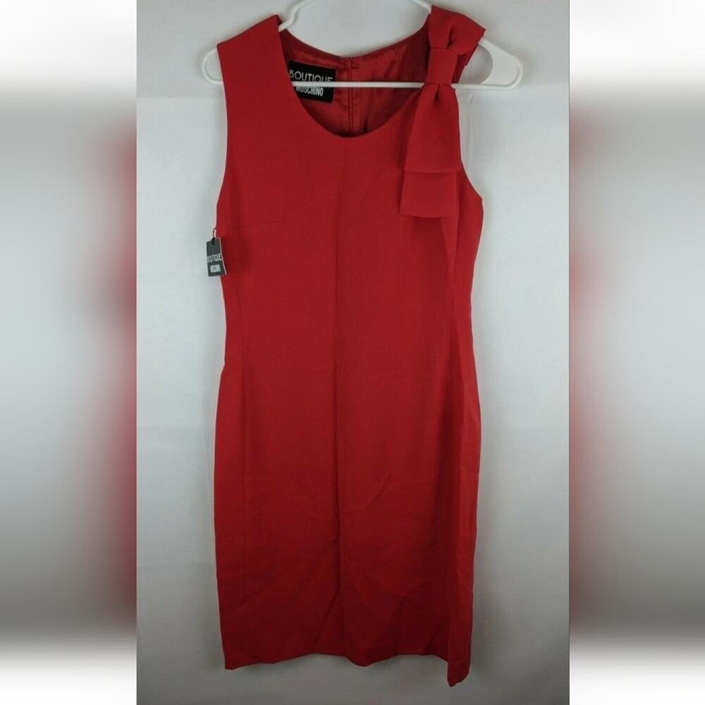 Boutique Moschino Sleeveless Sheath Dress, Red, Women's 8